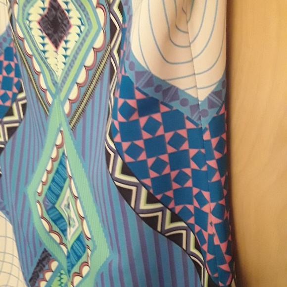 Boho Fabrik dress geometric tribal Sz S - Picture 6 of 8